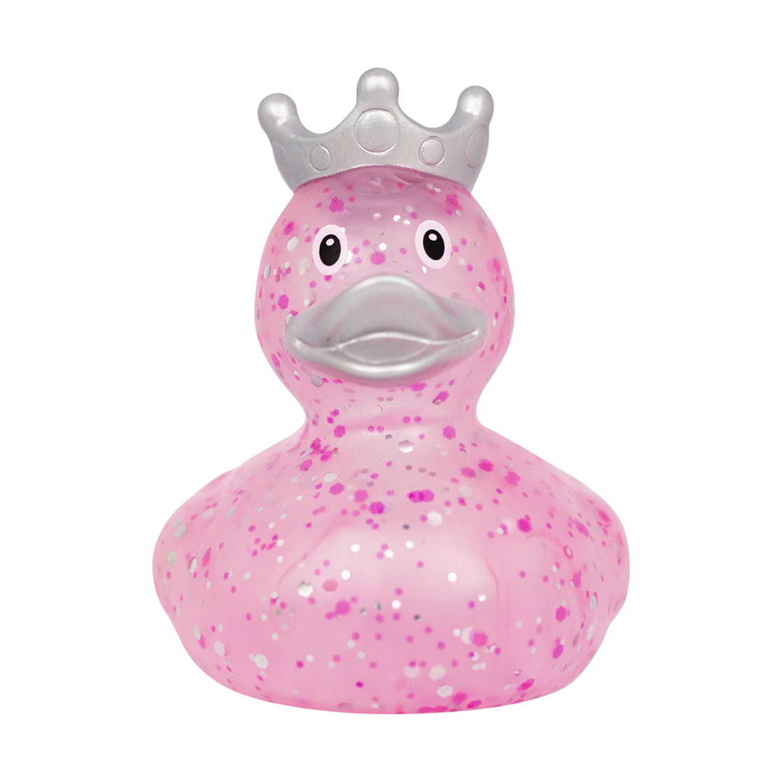 Paperella rosa con corona scintillante