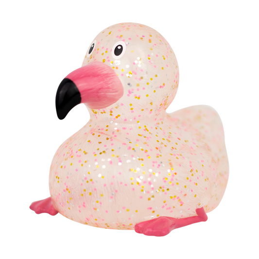 Glittery Pink Flamingo Duck
