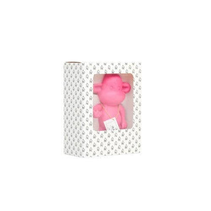 Ornement - Figurine Singe Hang Loose 'La Légende' - Rose - 11x7x19cm