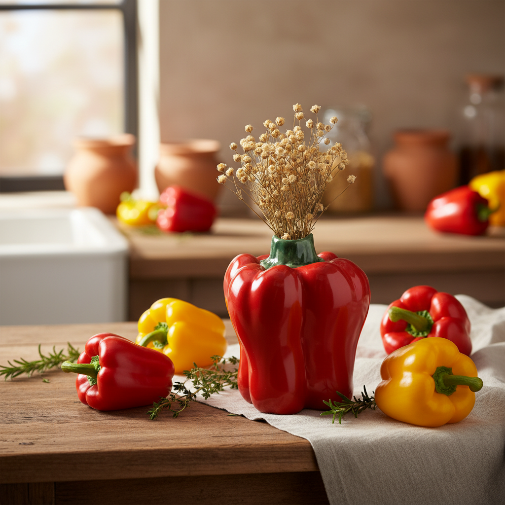 Petit Vase Poivron rouge