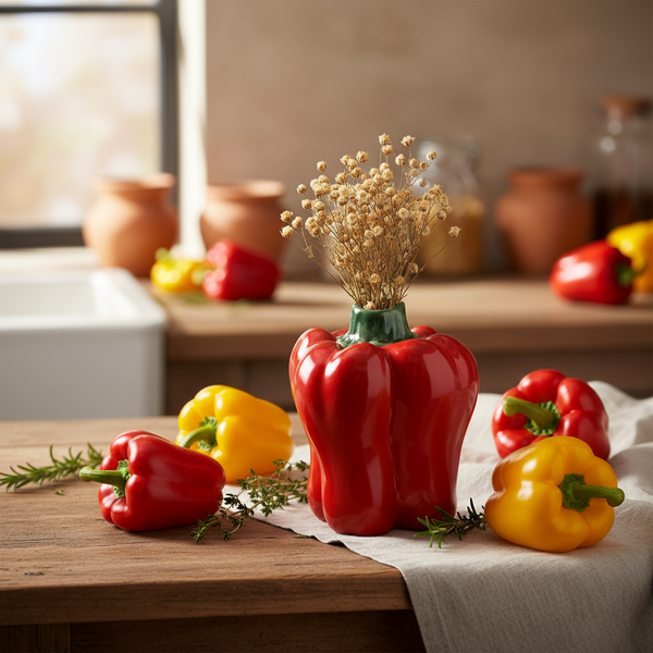 Small Red Pepper Vase