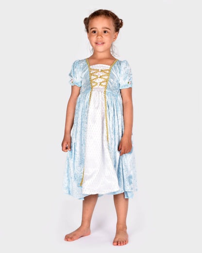 Robe de princesse velours bleu clair taille 122-128 cm 6-8 ans