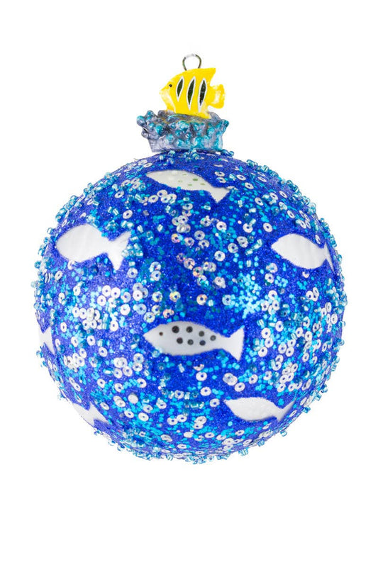 Boule de Noël Poisson-Papillon Pailleté