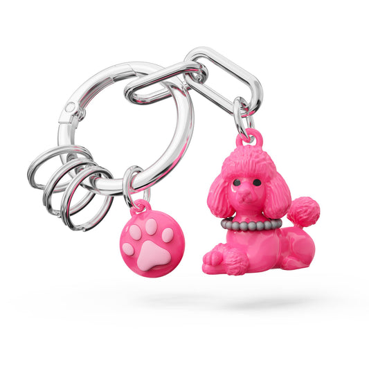 Poodle Charm Keychain