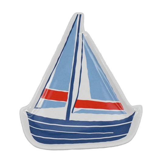 Trinket Dish Coastal Sailing Boat Keychain