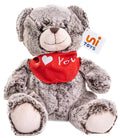 Peluche Ours Teddy Marron Foncé avec Écharpe I Love You