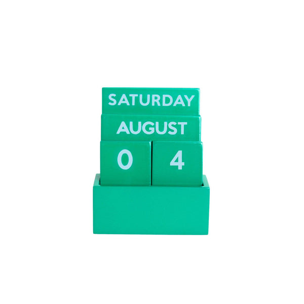 Calendrier Vert Petit Brillant Plein Couleur Helio Ferretti Vue 1