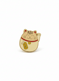 Pin’s Chat Chanceux – contours dorés (env. 3 cm)