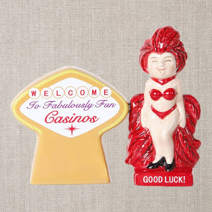 Casino Fun Ceramic Salt and Pepper Shaker Set