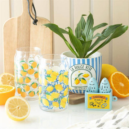 "La Dolce Vita" Blue Striped Pot