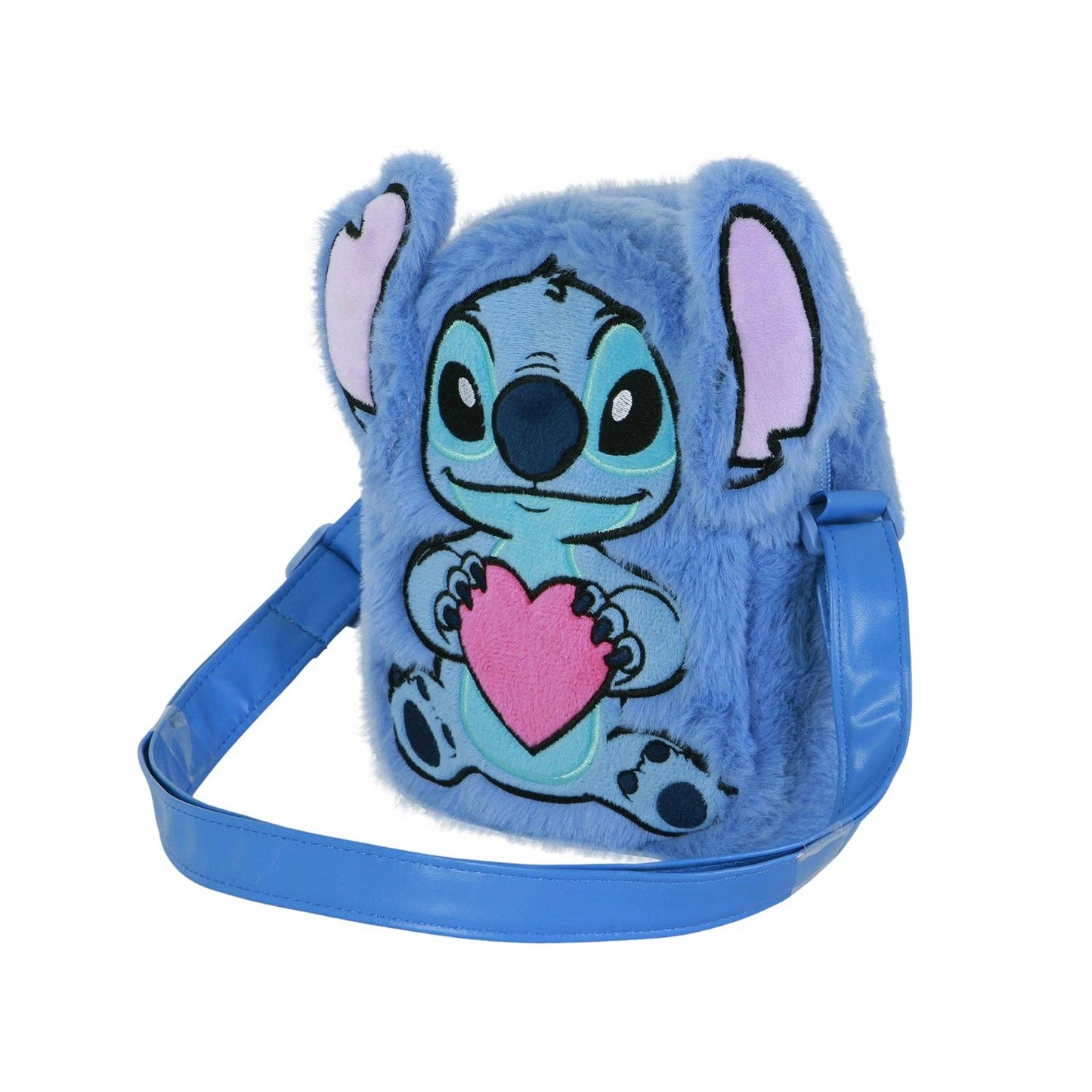 Sac à Bandoulière Carré Plush Disney Lilo & Stitch « Heart »