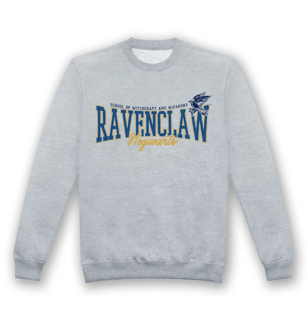 Sweat adulte Harry Potter Serdaigle Collegiate gris chiné