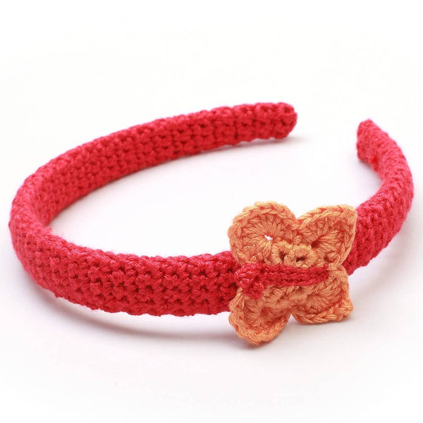 Headband with butterfly - Red