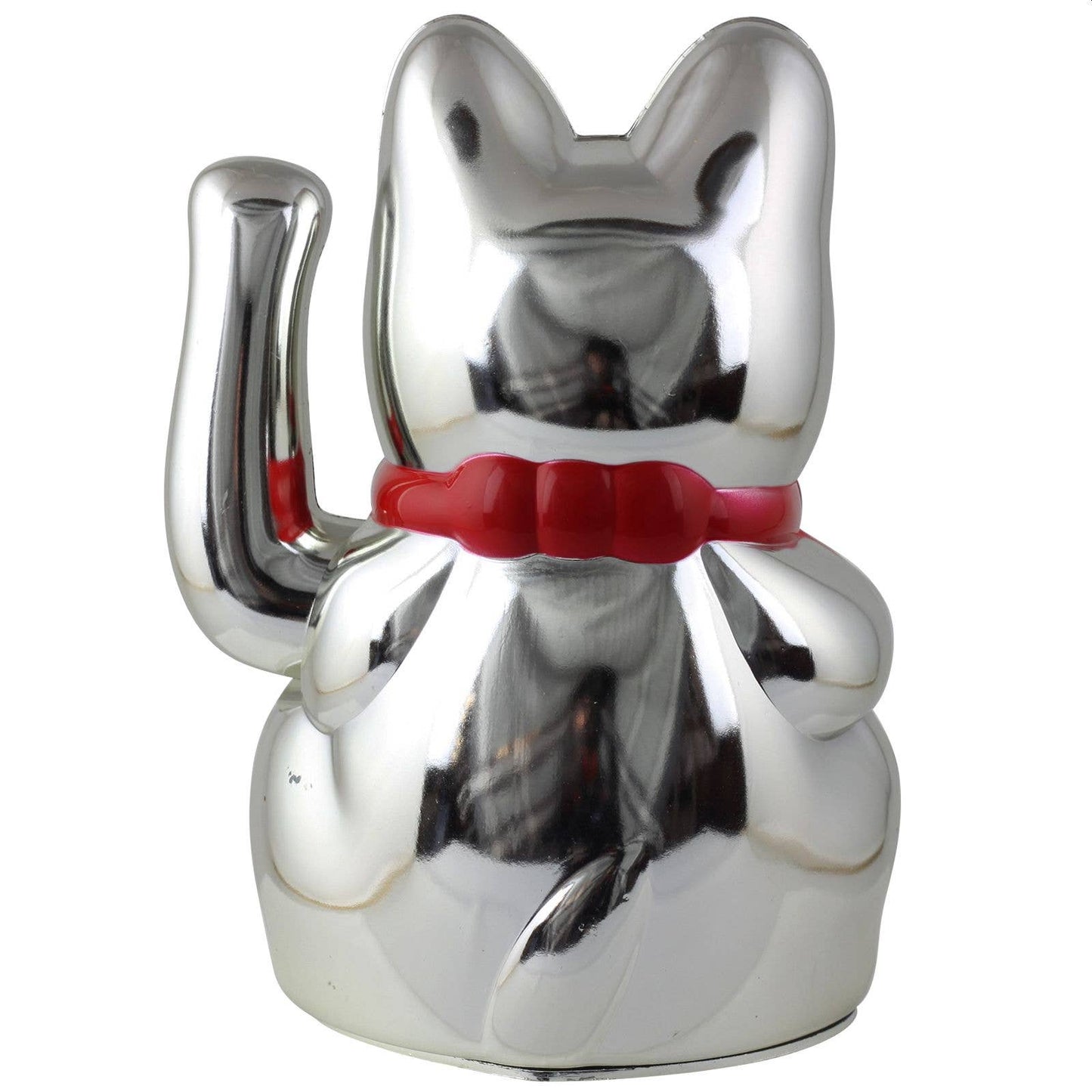 Lucky silver cat 15cm