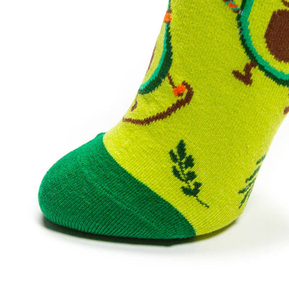 Kids' cotton socks, durable and fun. Avocado