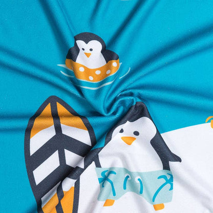 Penguins beach towel