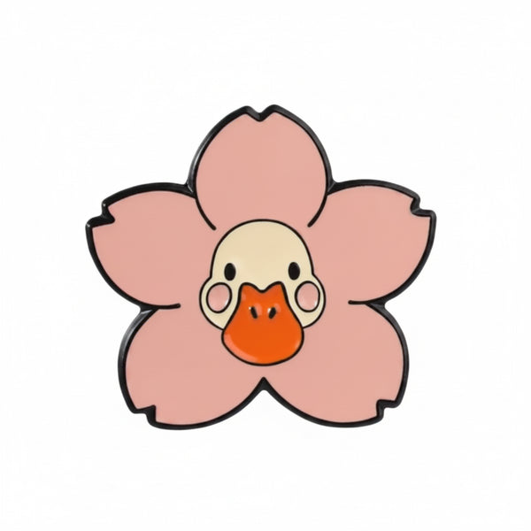 Pin’s Canard Blanc Fleur de Cerisier