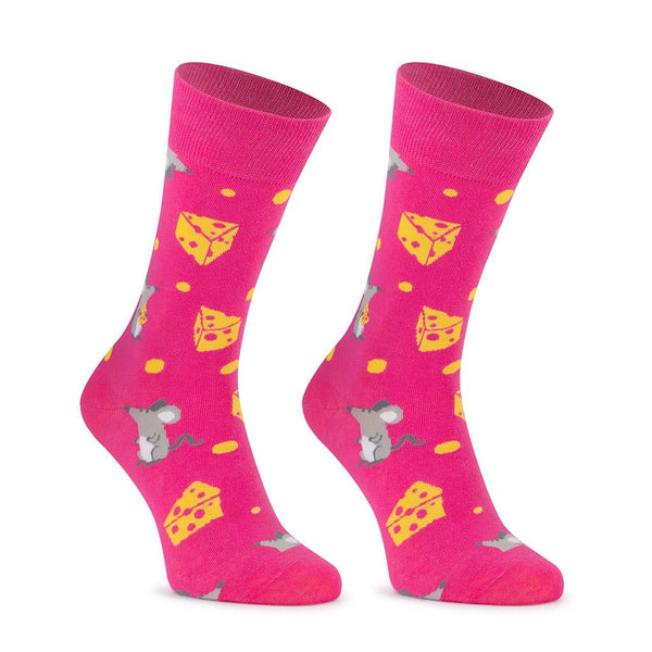Mouse and Cheese Socks