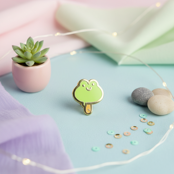 Ice Cream Stick Frog Pin