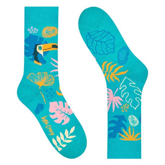 Fun Tropical Mid-Calf Cotton Socks for Women and Men