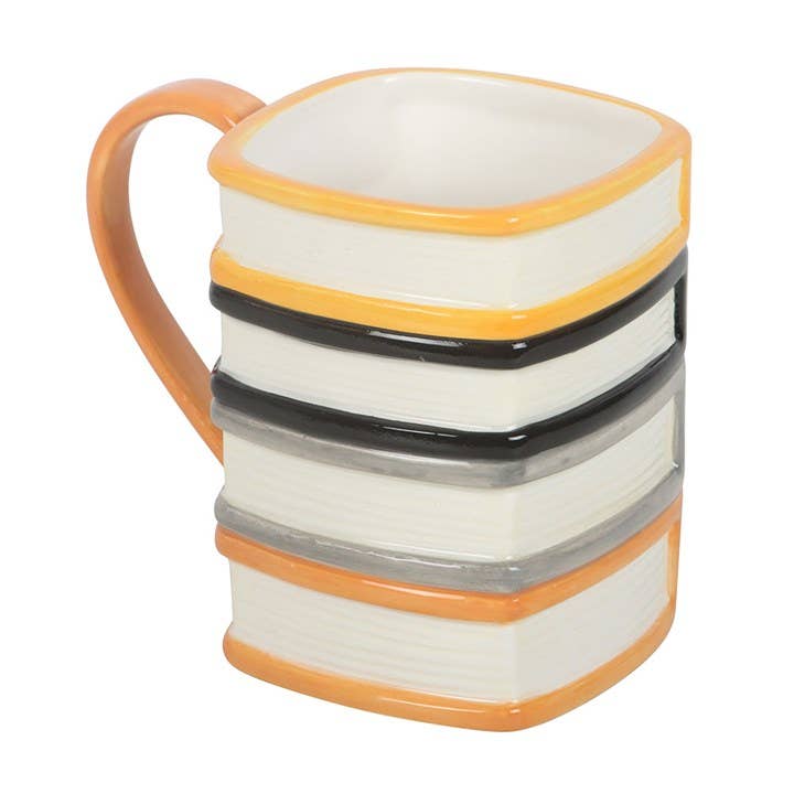 Haunted Library Book Stack Halloween Mug