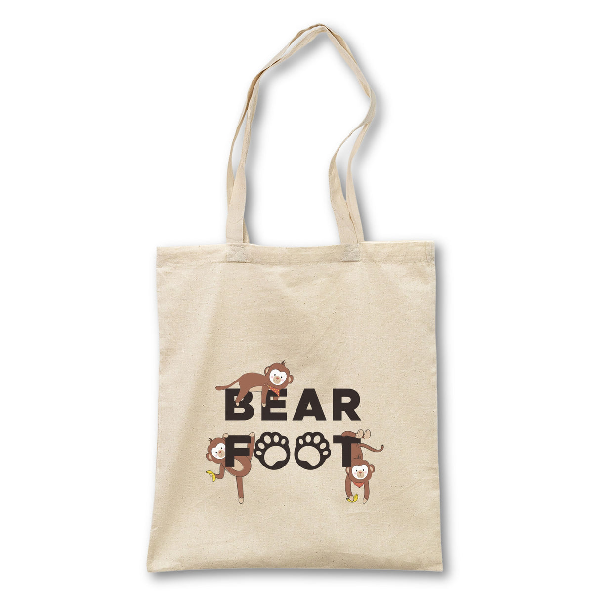 Jute bag logo & monkeys
