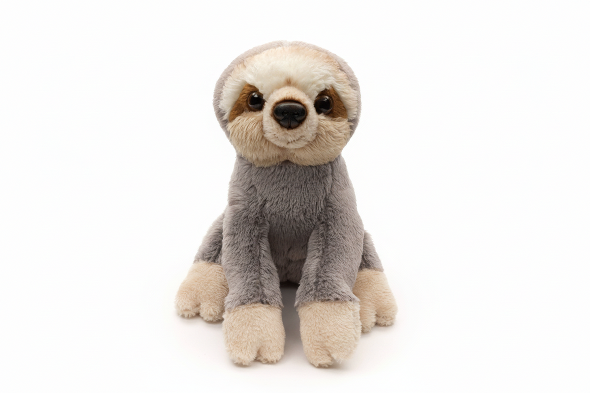 Sitting sloth plush