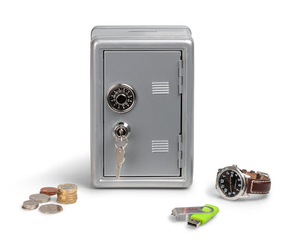 SILVER-PLATED METAL LOCKER BANK