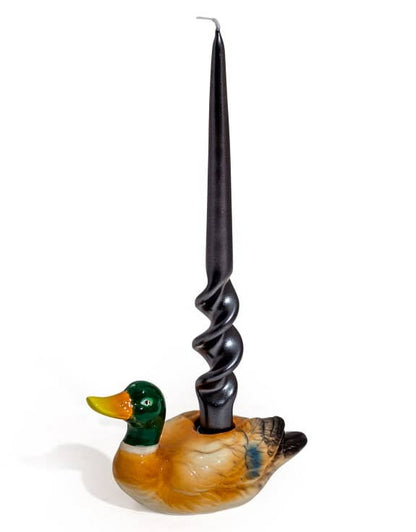 Mallard Duck ceramic candle holder