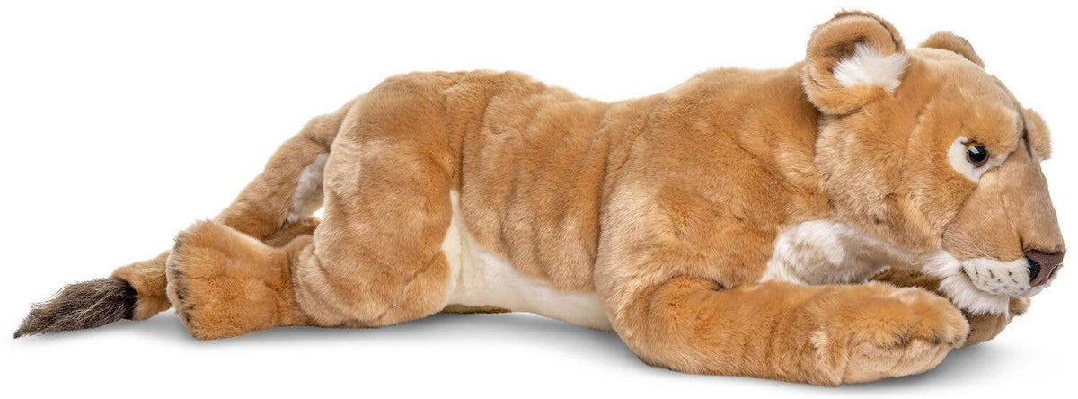 Peluche lionne couchée