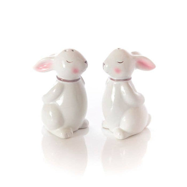 Salière et poivrière Lapins avec nœud