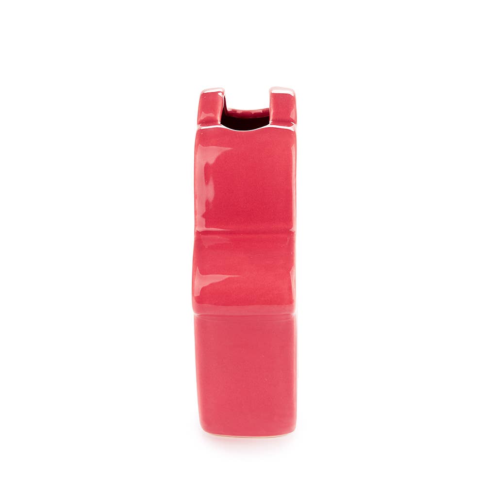 Vase, Lucky Hand, red, ceramic