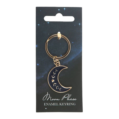 Crescent Moon Keychain - Blue Moon Phase