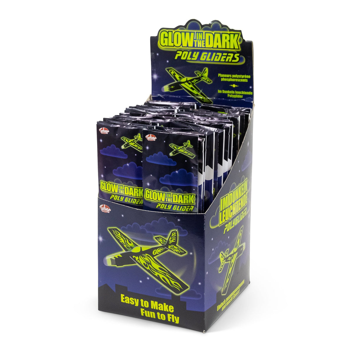 Polychrome phosphorescent glider plane
