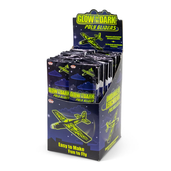 Polychrome phosphorescent glider plane