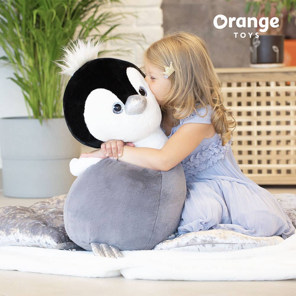 Peluche Fluffy le pingouin gris - 22 cm - dès 0 mois