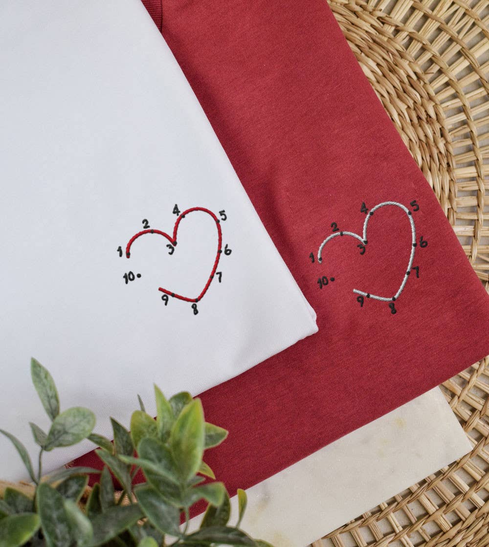 Embroidered T-shirt - Love design