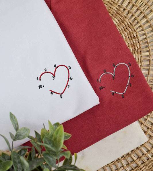 Embroidered T-shirt - Love design