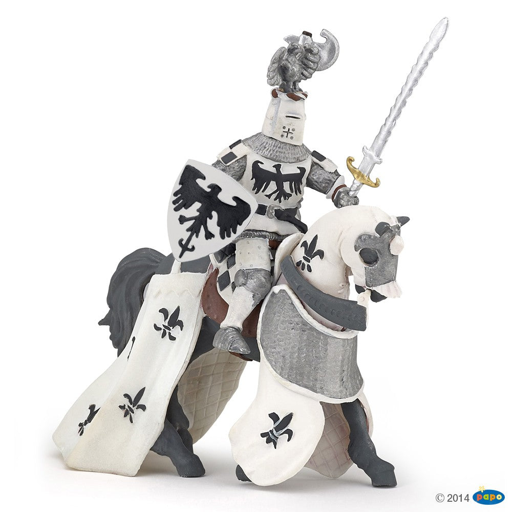 Figurine Chevalier blanc au cimier