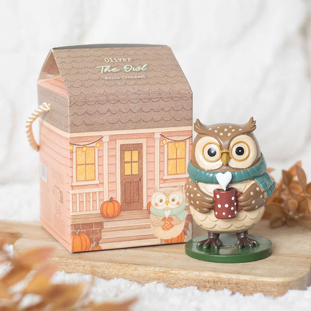 Figurine-ornement « Oliver » — Hibou d'automne