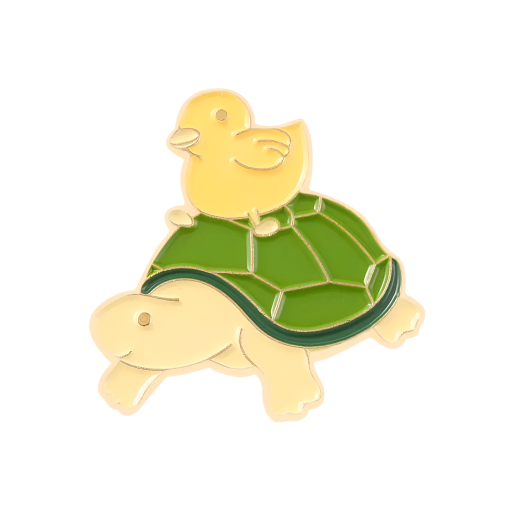 Duck and Turtle Pin