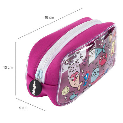 Trousse scolaire en PVC – chat sirène