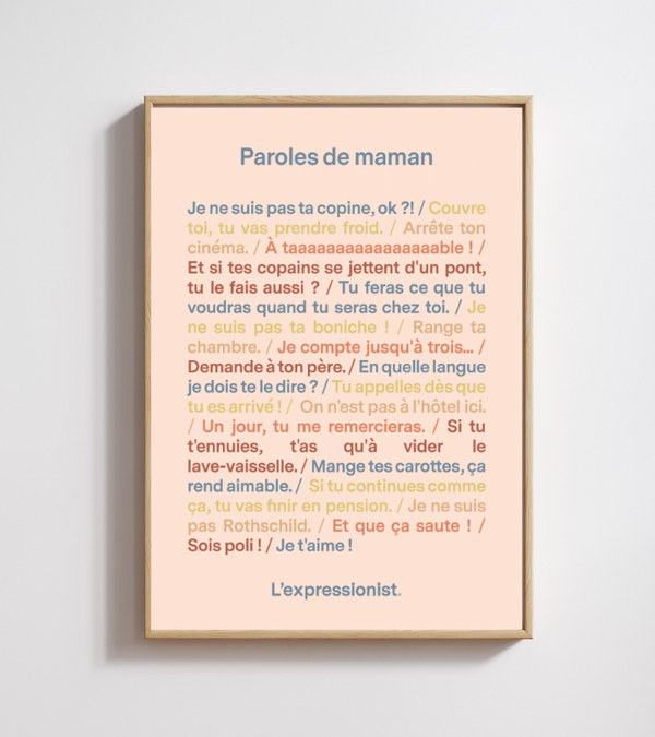 Poster - Mom's Sayings