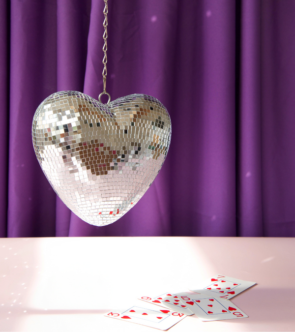 Hanging disco heart