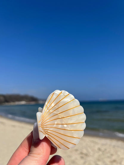 Pince à cheveux Coquillage Bleu Nuit