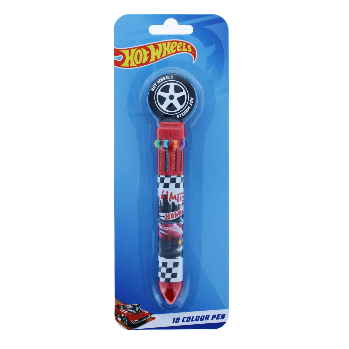 Stylo 10 Couleurs Hot Wheels