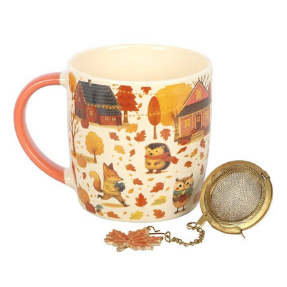 Ensemble Creature Comforts : mug d'automne et passoire à thé