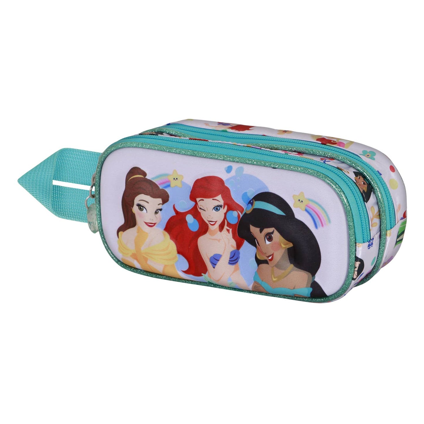 Disney Princesses Double 3D Pencil Case - Rainbows