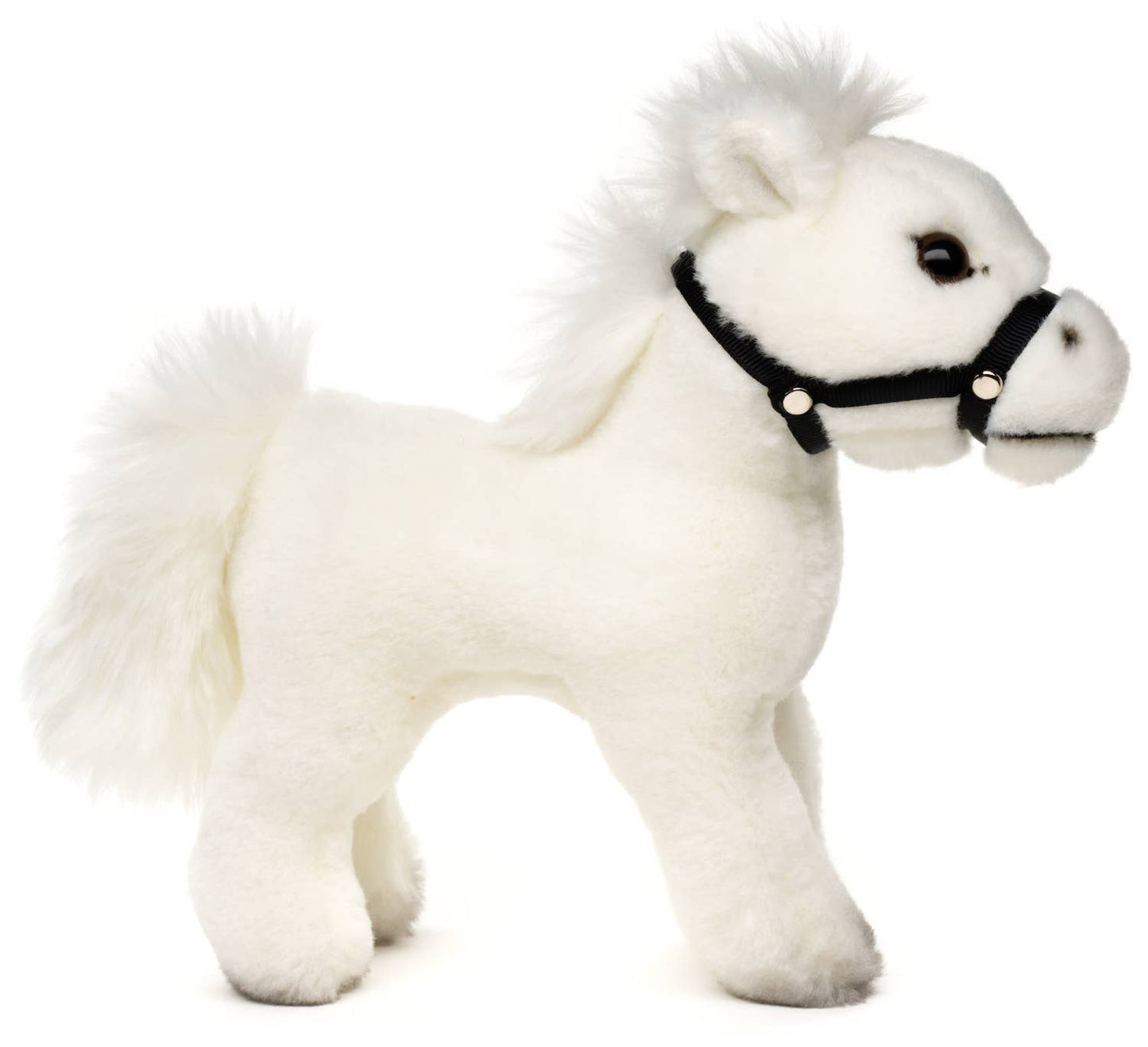 Cheval, debout, blanc (sans selle) - Peluche Uni Toys