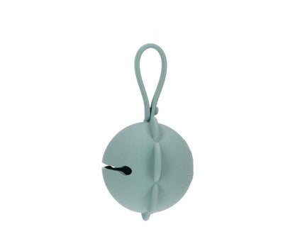 Porte-sucette en silicone Fleur sauge clair